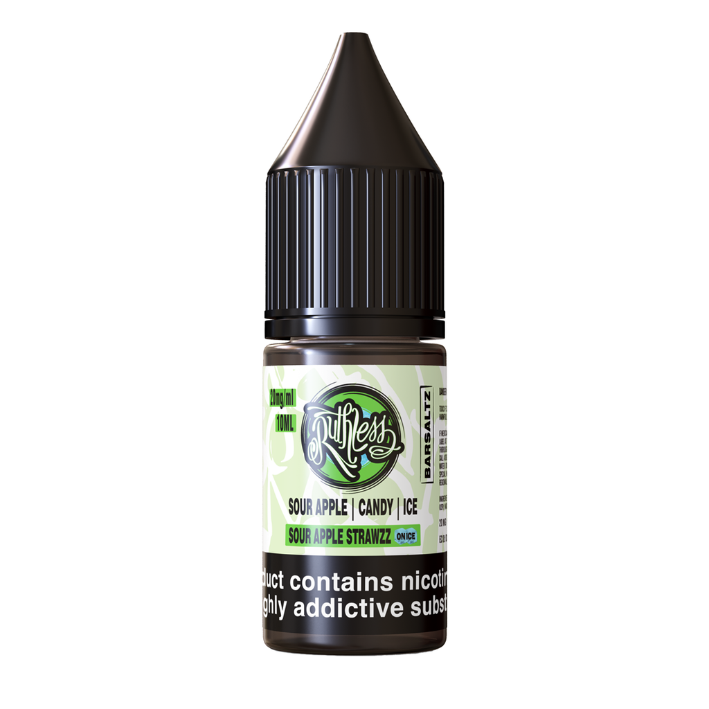 Ruthless Bar Saltz Sour Apple Strawzz On Ice 10ml | The Ace of Vapez
